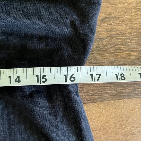 Toad & Co Dress Size Large Rosemarie Cap Sleeve Knee Length Black Organic Cotton - Picture 9 of 10